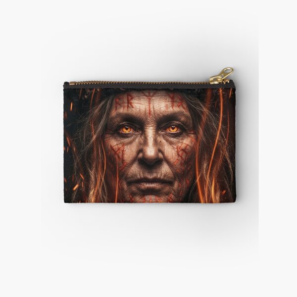 Item preview, Fire Ritual Shaman – Ancient Norse Seer & Burning Runes designed and sold by GreenDreamArt.