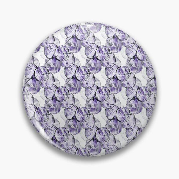Item preview, Grunge Purple and Black Circle Pattern on White designed and sold by Artistestella.