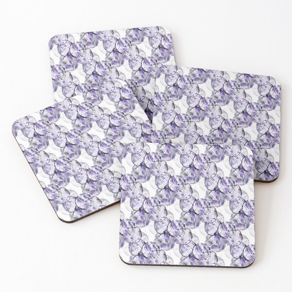 Item preview, Grunge Purple and Black Circle Pattern on White designed and sold by Artistestella.