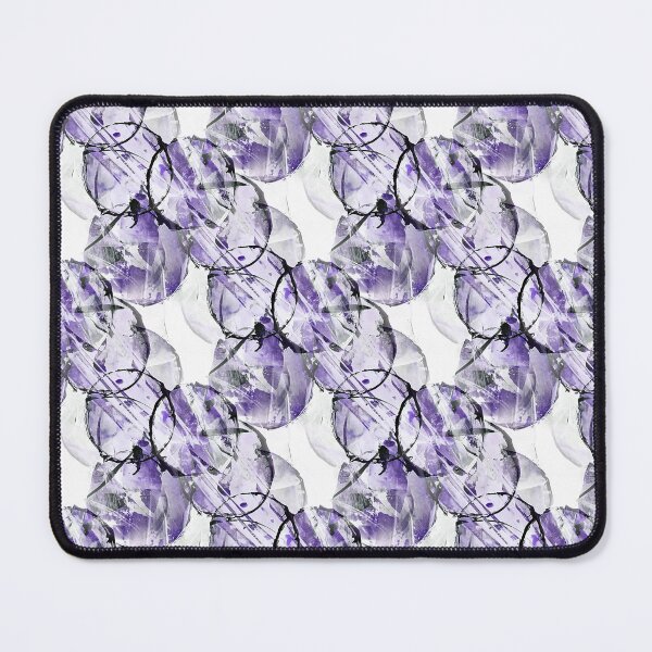 Item preview, Grunge Purple and Black Circle Pattern on White designed and sold by Artistestella.