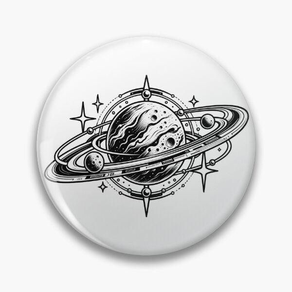 Item preview, Cosmic Ringed Planet Emblem designed and sold by AuudiVasustudio.