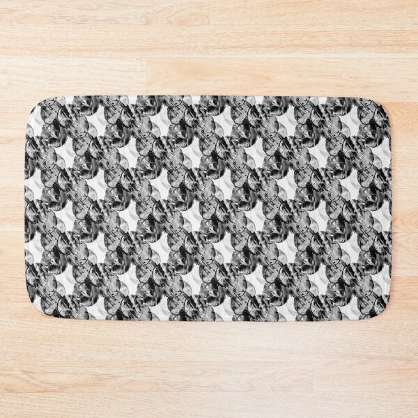 Item preview, Grunge Black Circle Pattern on White designed and sold by Artistestella.