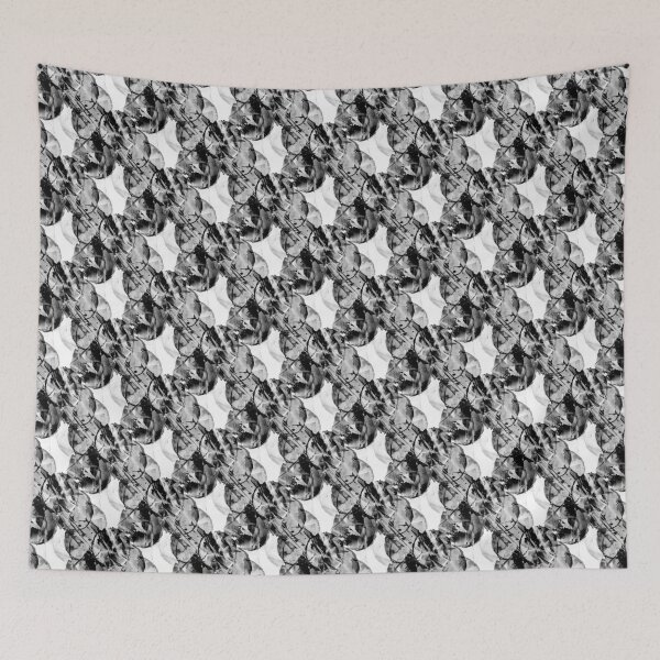 Item preview, Grunge Black Circle Pattern on White designed and sold by Artistestella.