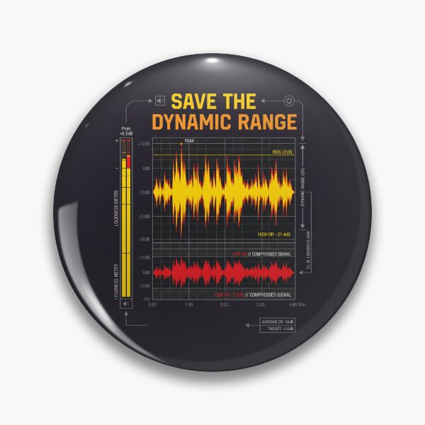 Item preview, Dynamic Range Audio Waveform - Audio Engineer Sound Production designed and sold by SplashTastic.