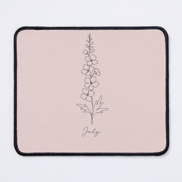 Item preview, July Birth Flower Delphinium Larkspur Minimalist One Line Art designed and sold by ChubbyGoong.