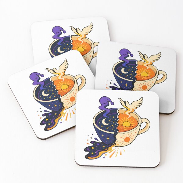 Item preview, Day and Night Coffee Cup Mystical Celestial Motif designed and sold by chattsuede.