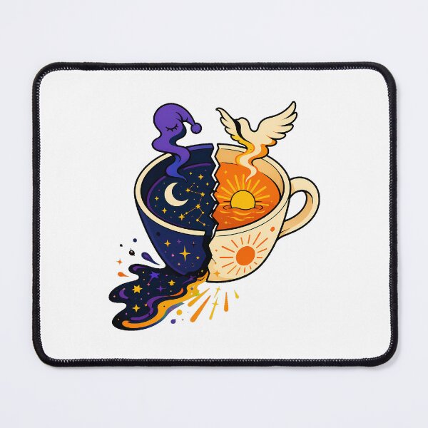 Item preview, Day and Night Coffee Cup Mystical Celestial Motif designed and sold by chattsuede.