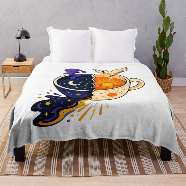 Item preview, Day and Night Coffee Cup Mystical Celestial Motif designed and sold by chattsuede.