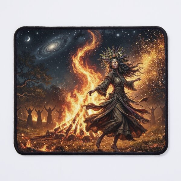 Item preview, Midsummer Shaman Ritual - Pagan Witch Fire Dance designed and sold by GreenDreamArt.