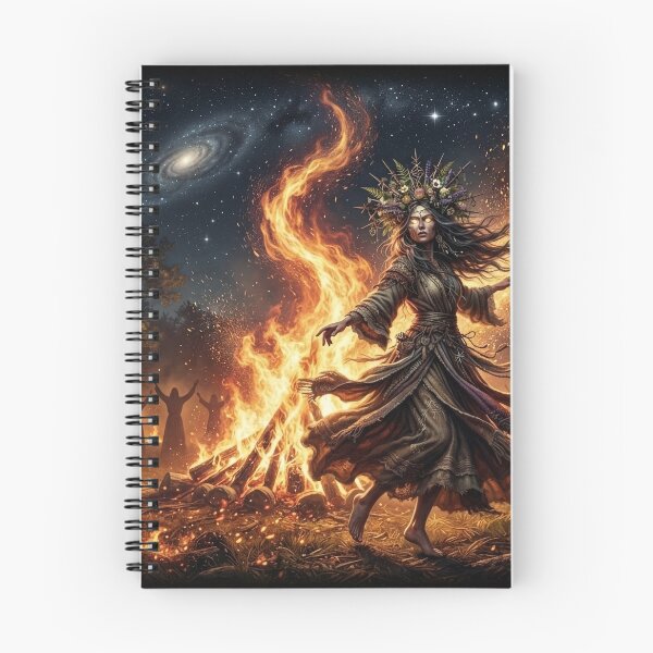 Item preview, Midsummer Shaman Ritual - Pagan Witch Fire Dance designed and sold by GreenDreamArt.