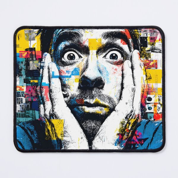 Item preview, Shocked man pop art designed and sold by Newrealis.