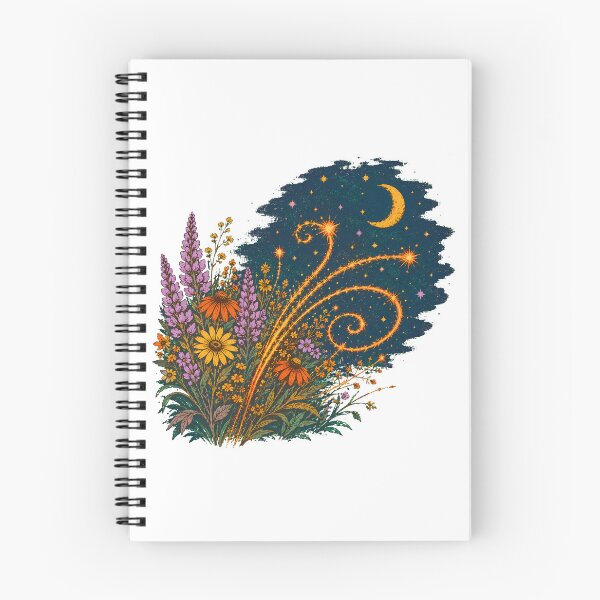 Item preview, Magical Wildflower Crescent Moon Cottagecore Botanical designed and sold by chattsuede.