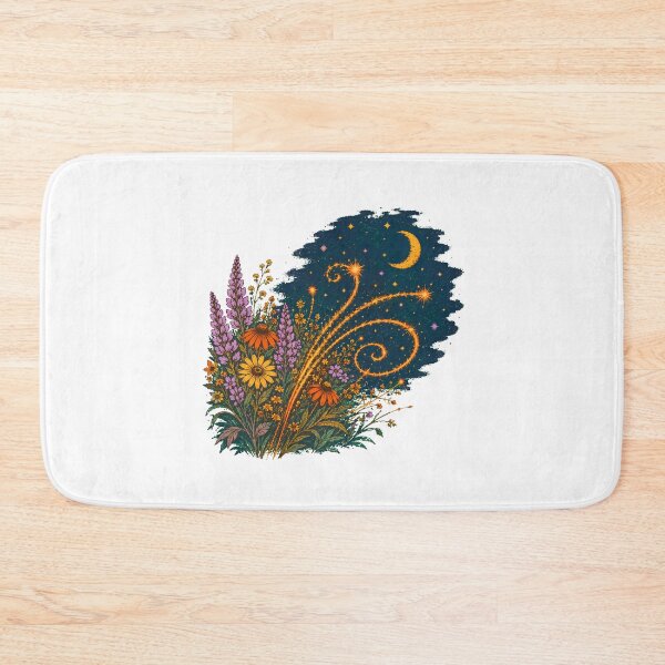Item preview, Magical Wildflower Crescent Moon Cottagecore Botanical designed and sold by chattsuede.