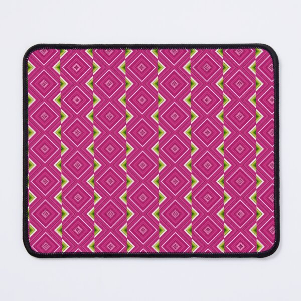Item preview, Neon Magenta Geometric Pattern | Retro 80s Illusion Diamonds designed and sold by whimsiqueer.