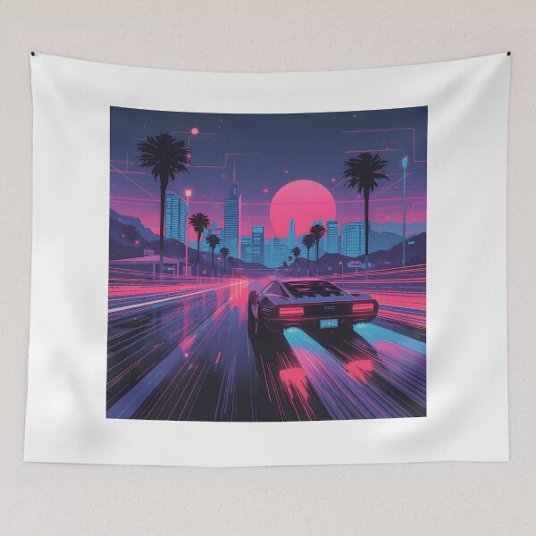 Item preview, Neon Night Drive: 1980s Synthwave Arcade designed and sold by ThePixelArchive.