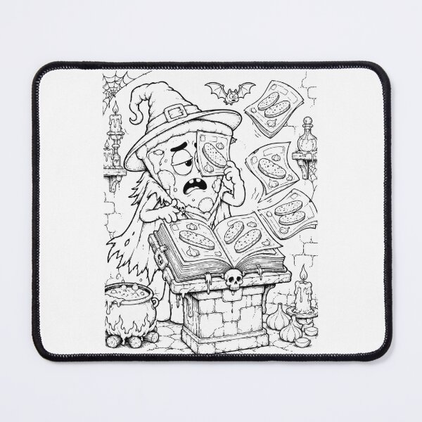 Item preview, Zombie Pizza Witch Cooking Garlic Bread – Funny Spooky Halloween Food designed and sold by ComedyInkFactor.