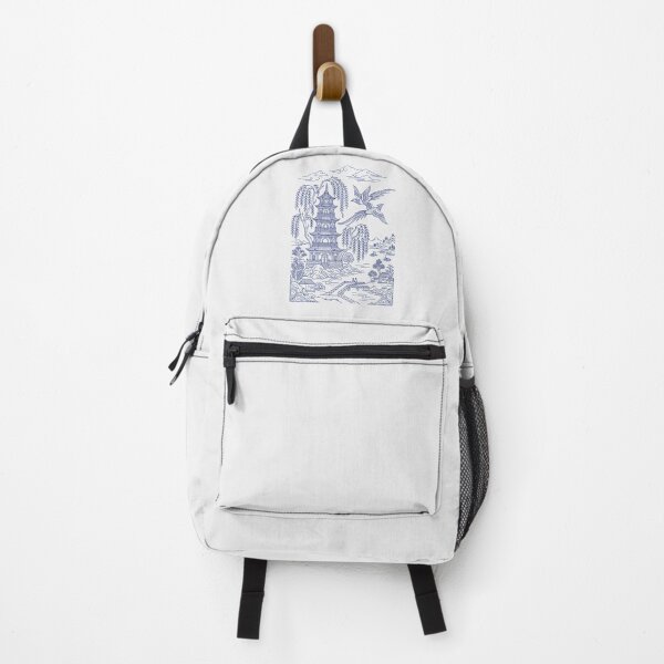 Item preview, Blue Willow Porcelain Pagoda - Chinoiserie Art Vintage Botanical designed and sold by SplashTastic.