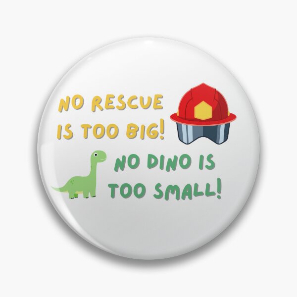 Item preview, No Rescue Is Too Big No Dino Is Too Small T-Shirt - Paw Print Dinosaur Quote Graphic Tee designed and sold by meiyorrr.