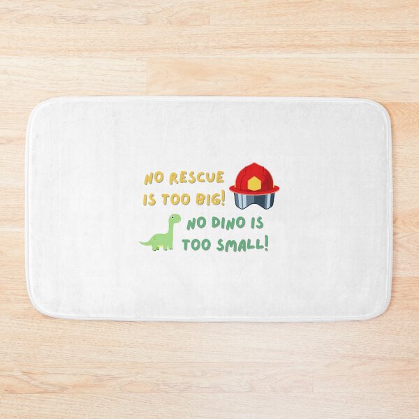 Item preview, No Rescue Is Too Big No Dino Is Too Small T-Shirt - Paw Print Dinosaur Quote Graphic Tee designed and sold by meiyorrr.