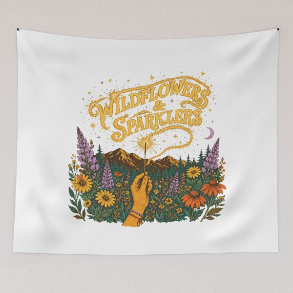 Item preview, Wildflowers and Sparklers Seventies Mountain Night designed and sold by chattsuede.