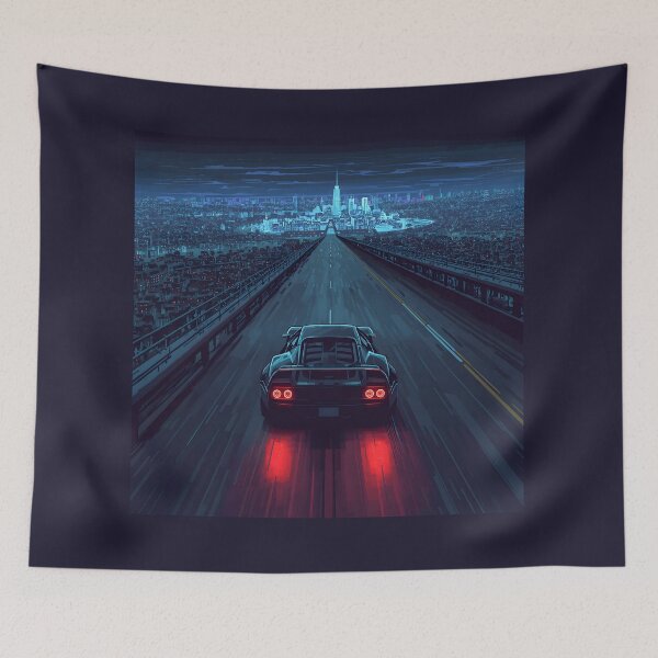 Item preview, Midnight Highway: 16-Bit Neon Arcade Racer designed and sold by ThePixelArchive.