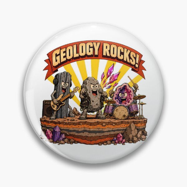 Item preview, Geology Rocks Pun Playful Cartoon Band For Geologists designed and sold by chattsuede.