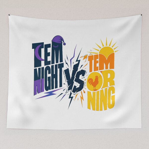 Item preview, Night Owl vs Early Bird Team Night Morning Humor designed and sold by chattsuede.
