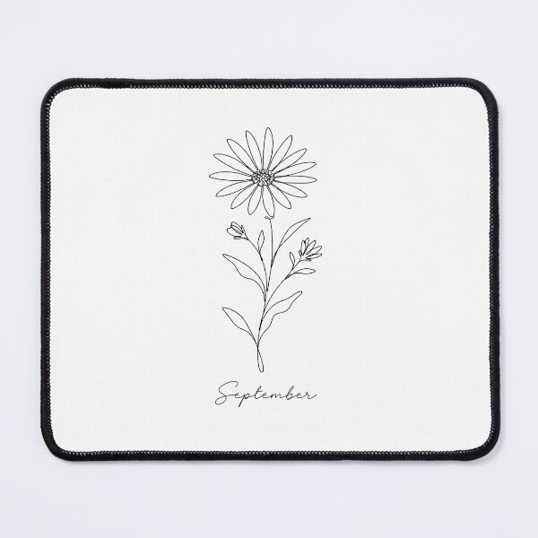 Item preview, September Birth Flower Aster Minimalist One Line Art designed and sold by ChubbyGoong.