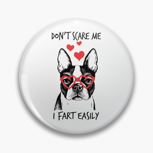 Item preview, Funny Boston Terrier Dog Hearts Fart Easily designed and sold by SoyLamderma.