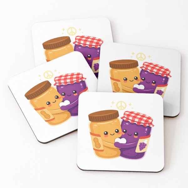 Item preview, Peanut Butter And Jelly Sweetheart Cartoon Food Valentine designed and sold by chattsuede.