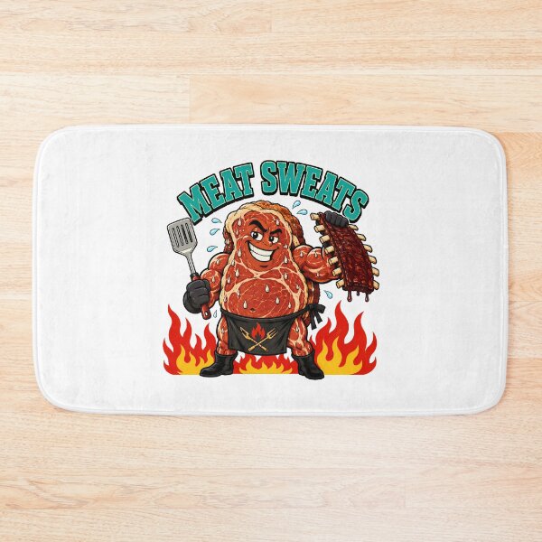 Item preview, Meat Sweats BBQ Dad Funny Steak Mascot designed and sold by chattsuede.