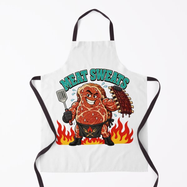 Item preview, Meat Sweats BBQ Dad Funny Steak Mascot designed and sold by chattsuede.