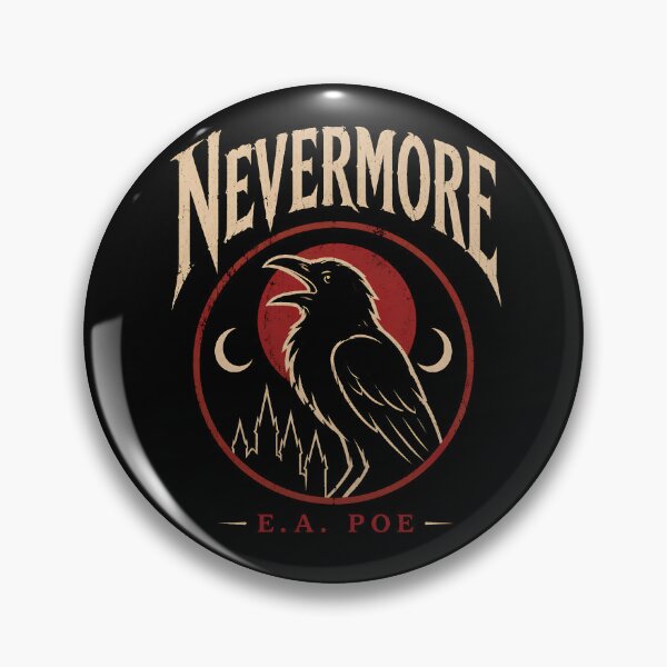 Item preview, Nevermore Edgar Allan Poe Raven Gothic Metal Shirt designed and sold by Extravanganzza.