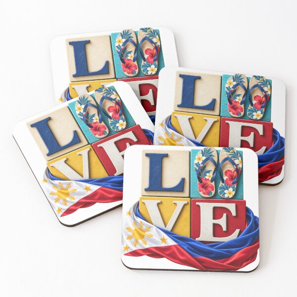Item preview, Filipino Love – Philippines Flag & Tropical Flip Flops designed and sold by FlipFlopTeesCo.