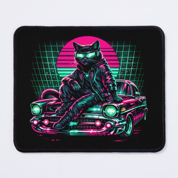 Item preview, TJ Maxx AI Chevy Shirts - Neon Matrix Cat Cyber Chevy designed and sold by teemix.