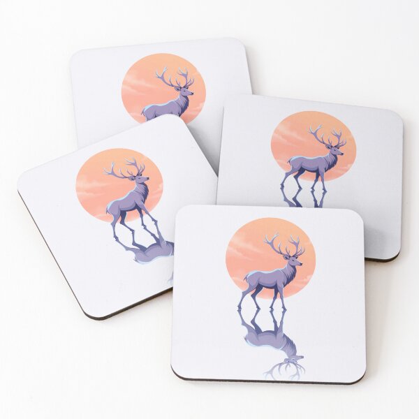 Item preview, Moonlit Stag – Deer Reflection Nature Art designed and sold by Wildlife2021.