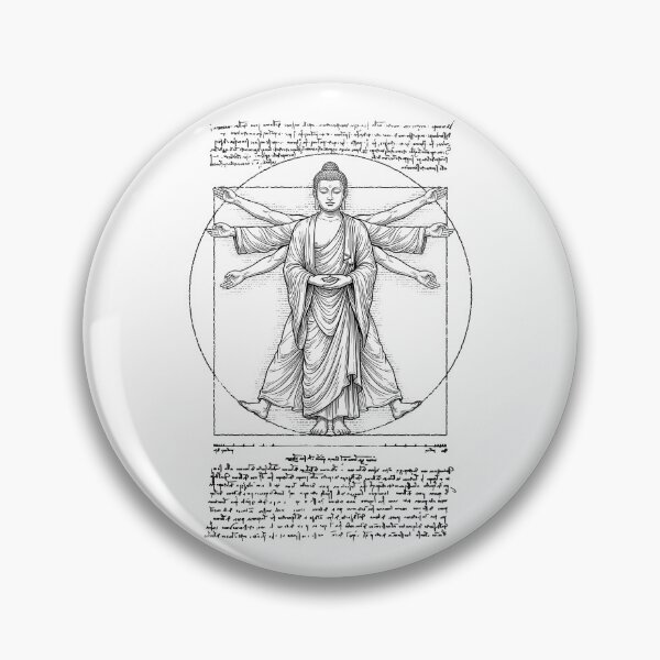 Item preview, Yoga Buddha Vitruvian Man Leonardo Da Vinci Sacred Geometry designed and sold by GrandeDuc.