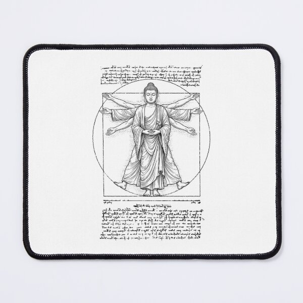 Item preview, Yoga Buddha Vitruvian Man Leonardo Da Vinci Sacred Geometry designed and sold by GrandeDuc.