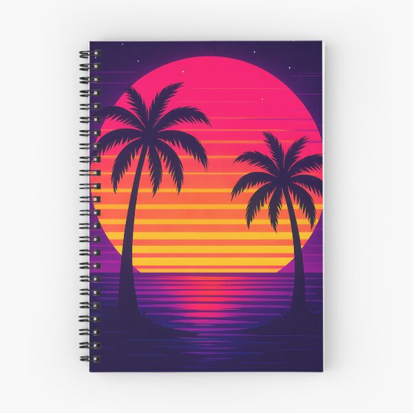 Item preview, Synthwave Neon Sunset Tropical Palm Trees Retro 80s Art designed and sold by VibeShift Studio.