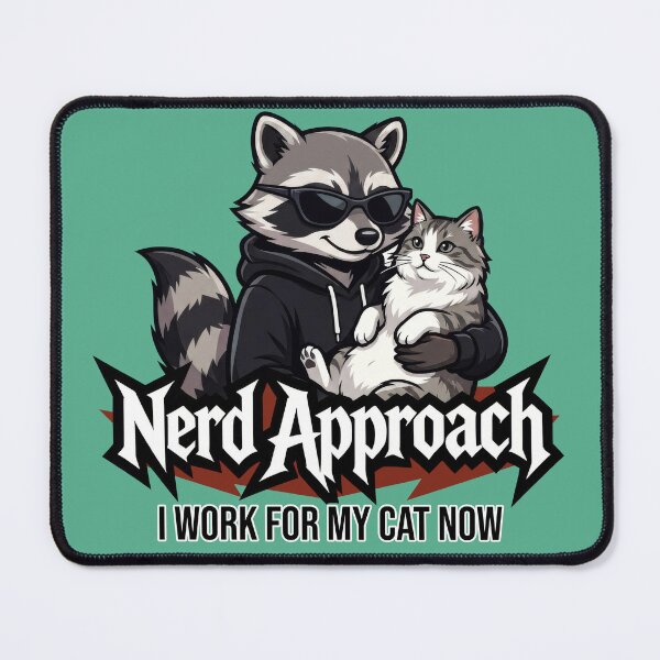 Item preview, Obsessive Cat Lover Raccoon, Serious Cat Person designed and sold by NerdApproach.