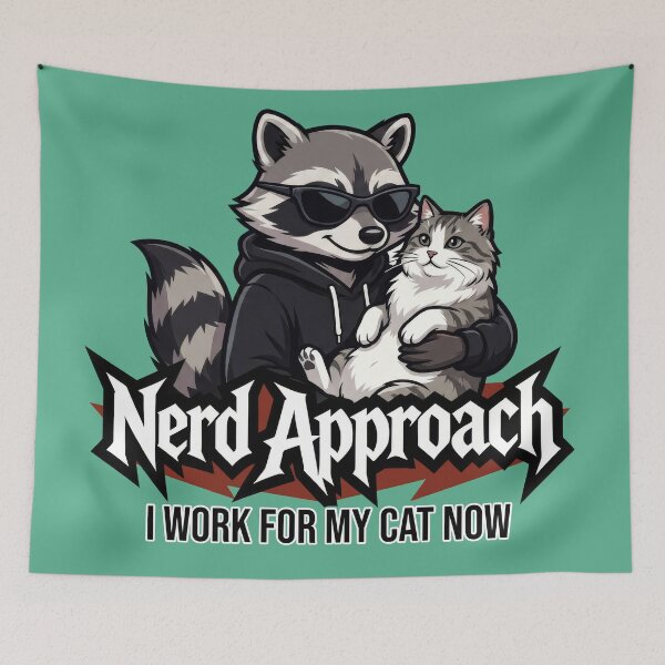 Item preview, Obsessive Cat Lover Raccoon, Serious Cat Person designed and sold by NerdApproach.