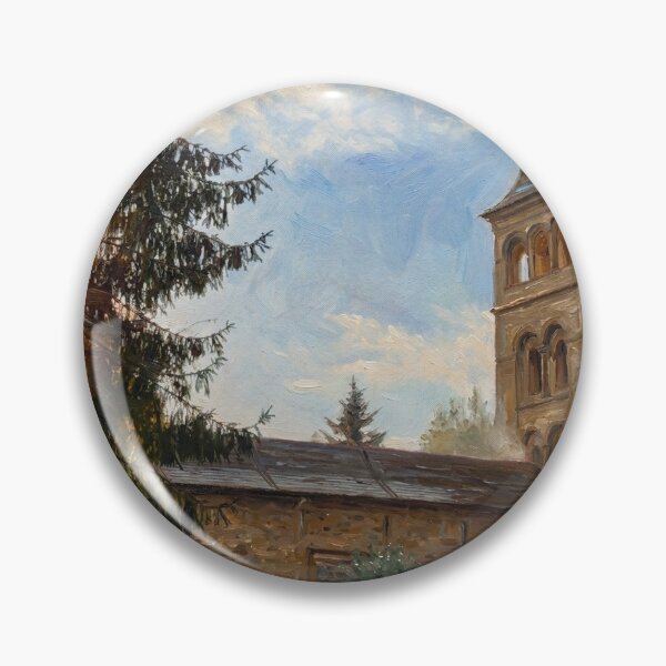 Item preview, Old Stone Church with Bell Tower and Sunburst Painting  designed and sold by SofiaByCruti.