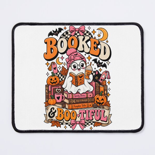Item preview, Booked & Boo-tiful – Cute Ghost Book Lover Halloween designed and sold by LifeProApperal.