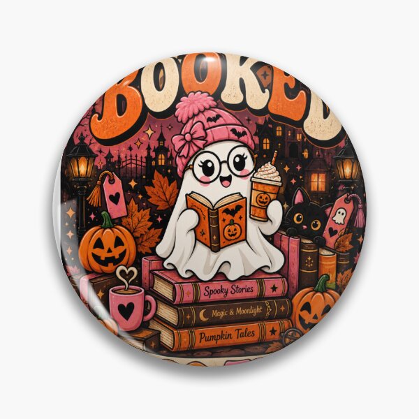 Item preview, Booked & Boo-tiful – Cute Ghost Book Lover Halloween designed and sold by LifeProApperal.