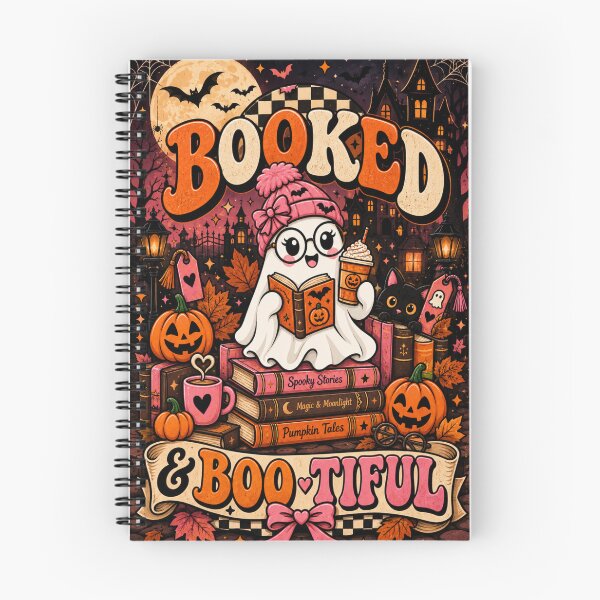 Item preview, Booked & Boo-tiful – Cute Ghost Book Lover Halloween designed and sold by LifeProApperal.