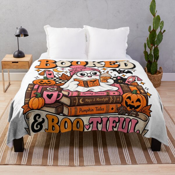 Item preview, Booked & Boo-tiful – Cute Ghost Book Lover Halloween designed and sold by LifeProApperal.