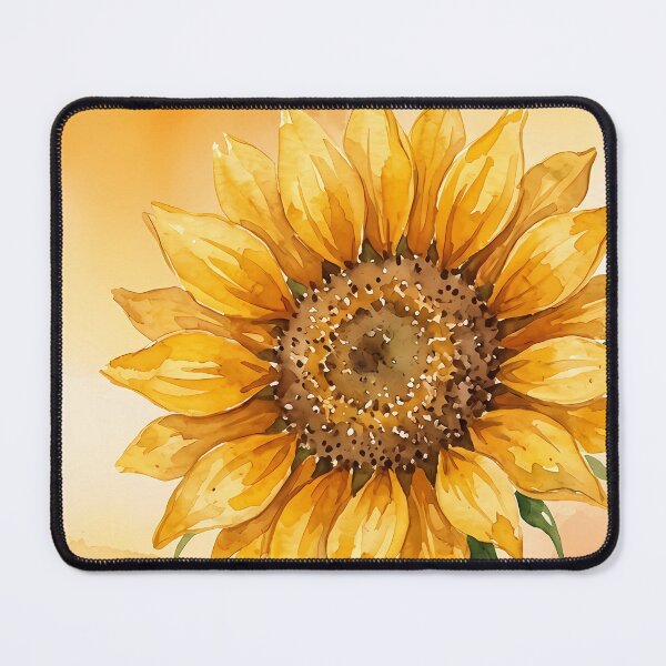 Item preview, Watercolor Sunflower Sunset Golden Hour Floral Art designed and sold by ChubbyGoong.
