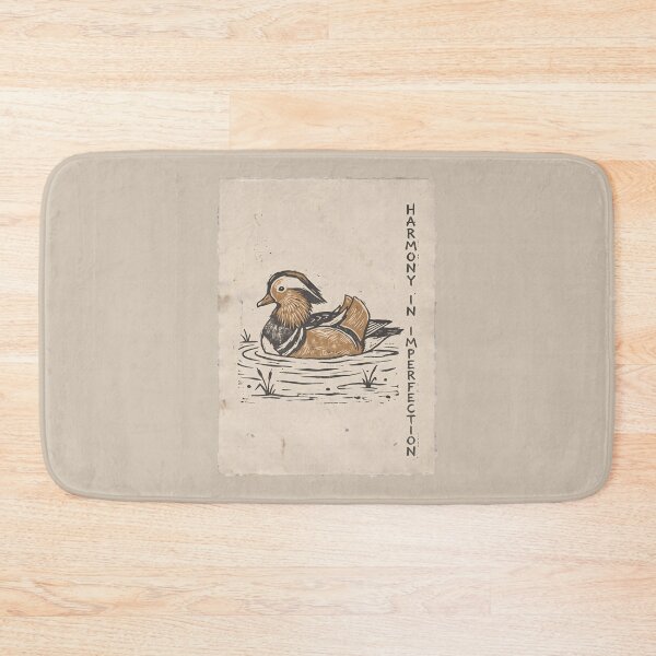 Item preview, Mandarin Duck Woodblock Print - Wabi Sabi Art Japanese Woodcut designed and sold by SplashTastic.