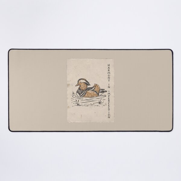 Item preview, Mandarin Duck Woodblock Print - Wabi Sabi Art Japanese Woodcut designed and sold by SplashTastic.