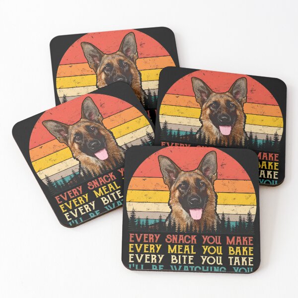 Item preview, German Shepherd Watching You Sunset Retro Dog Owner designed and sold by SoyLamderma.